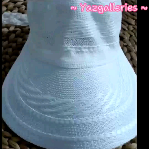Topi Rajut Putih Wanita untuk Perlengkapan Haji & Umroh