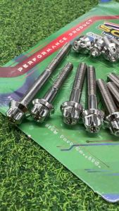 CNC CRANKCASE BOLTS SET RAIDER 150 FI 28 PCS STAINLESS GEAR