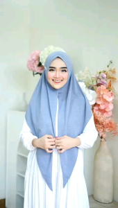 HIJAB JILBAB KERUDUNG SEGITIGA INSTAN OVAL JERSEY VICTORIA BY DAURAGAMA TERBARU