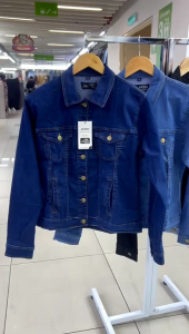 womens denim jacket new stock slim fit long sleeve casual out wear.