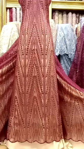 Tile Zigza/Kain Tile Bordir Payet/ kain sikuenn payet. Bakal gaun gamis n dress