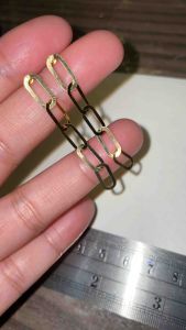 PAWNABLE 18K Saudi Gold Paperclip Earrings (Small Lock Lightweight Manipis) ✨