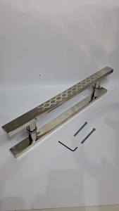 4pcs set kunci handle pintu rumah minimalis baut tembus 45cm 60cm  gagang pintu stainless Steel