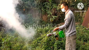 alat foging semprot nyamuk tabung spiral besar kapasitas dua liter  hijau misty mcf waterbased 1200ml