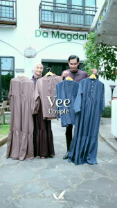Vente Daily Vee Couple Baju Sarimbit Terbaru Premiun Seragam Keluarga LD 110 Bahan Jacquard