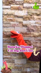 MUPPET ULAR BONEKA DONGENG KARAKTER ULAR KUNING BONEKA DONGENG KUNING