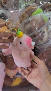 🌸(KHO SỈ-CÓ SẴN)🌸MÓC KHOÁ GẤU BÔNG CHUỘT CAPYBARA Màu Hồng Thổi Bong Bóng Siêu Cưng-Hàng Cao Cấp-Lông Mịn