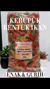 KERUPUK BENTUK IKAN DIJAMIN ENAK 250gr /500gr /1000gr