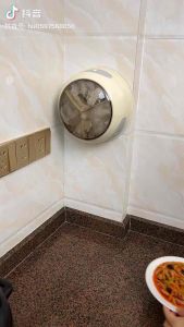 Kitchen plastic wrap cover storage box wall-mounted disposable gloves storage bag artifact extraction box360度旋转分格式塑料收