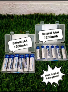 Paket Lengkap Doublepow Charger dan Baterai AA/AAA