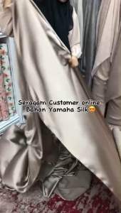 (COD) Kain Polos Yamaha Silk Premium | High Quality | Satin Premium | Kain Polos Mewah | Kain Meteran