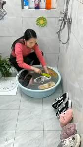 Kệ giá phơi giày xoay 360 độ có móc treo tiện ích