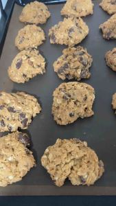 คุกกี้ข้าวโอ๊ต ดาร์กช็อก สูตรเจ วีแกน