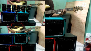 ampli gitar MGX 4 input bisa karaoke sudah distorsiaux dan phones - free kabel aux