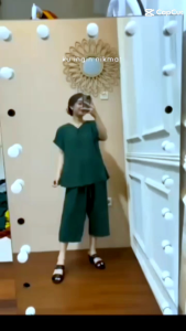 TERBARU SETELAN BAJU WANITA ANDIN PENDEK FUL KANCING BAHAN CRINK KELE AIR FLOW