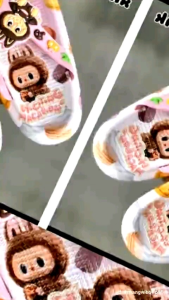 Sandal Labubu Anak Perempuan Lucu Bahan Karet Empuk Anti Licin Non Slip Baru Murah Viral