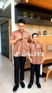 Up Baju Koko Couple Ayah dan Anak Model Koko Yusuf Terbaru Kain Toyobo Import