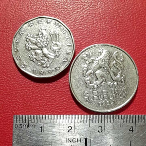Koin Cechnya Koleksi kuno Jadul 2 keping BEKAS