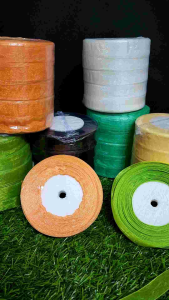 50 Yards Per Roll Organza Ribbon Hadiah Hiasan Pembungkusan /18mm Organza Ribbon Hadiah Hiasan Pembungkusan /DIY Decoration Hantaran Perkhawinan.