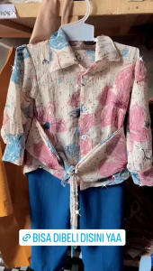 Setelan Anak Perempuan Terbaru 1-11 Tahun One Set Cringkel Motif
