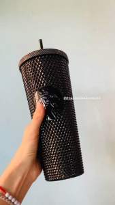 |CHÍNH HÃNG| LY STARBUCKS GAI BLACK METALIC SIZE KHỦNG 24oz