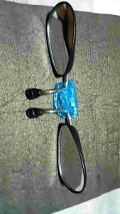 Universal Chrome 10mm for Suzuki  Honda Kawasaki (Bended Side Mirror) Plug-in Play (pair)