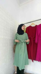 Baju Atasan Wanita Dewasa Lenisia Tunik Crinkle M L XL