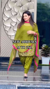 [PRE-ORDER] 2026 SEPT WOMEN PATIALA PUNJABI SUIT 3PCS PEACOCK FLORAL EMBROIDERY KURTI SALWAR DUPATTA INDIAN PAKISTANI BOLLYWOOD OUTFIT M-2XL