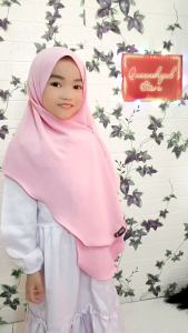 pashmina oval instan anak hijab pastan oval crinkle terbaru