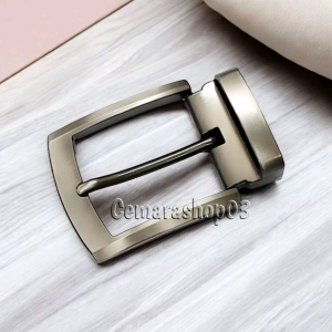 KEPALA GESPER KULIT PRIA 4CM TUSUK JARUM JEPIT BUCKLE BELT IKAT PINGGANG SABUK