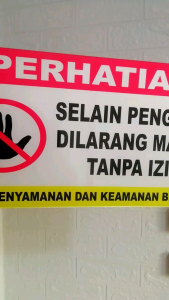 AKRILIK SELAIN PENGHUNI DILARANG MASUK STIKER SIGN ACRYLIC TEBAL 22 BAHAN BERMERK
