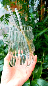 Ly thủy tinh chịu nhiệt Borosilicate - LCS2-480ml dáng cong sọc