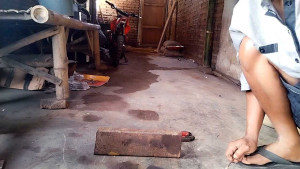 pisau coper cacah tulang Bambu kayu daging sapi cap garpu  kapak per baja blender