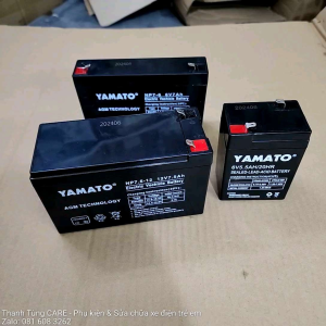 Ắc quy xe điện trẻ em YAMATO 6V5.5ah 6V7Ah 12V7.5Ah chính hãng | Pin loa kẹo kéo bình phun thuốc sâu cân điện tử Dòng xả cao xe chạy nhanh