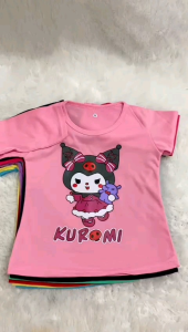 KAOS ANAK PEREMPUAN KUROMI LENGAN PANJANG USIA 1-12 TAHUN / BAJU ANAK CEWEK