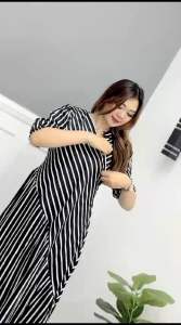 Daster Silang Salur Viral Kekinian Jumbo Masakini Busui Friendly