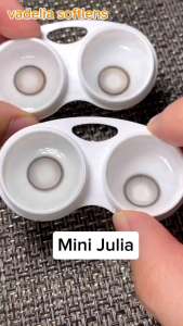 Softlens Mini Julia Brown Grey Gray Dia.14.2 mm Normal & Minus ( -0.50 s/d -10.00 ) Bisa Beda Minus Soflens Gradasi Natural By Kitty Kawaii