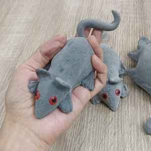 3pcs Giant Foam Squishy Sponge Toy Mainan Mouse Rat Tikus for Cat Kucing
