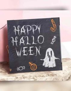 Party Dinner Napkin Serviette Disposable Paper Tissue- Halloween Bats Pumpkin Owl Scary [NSP159]