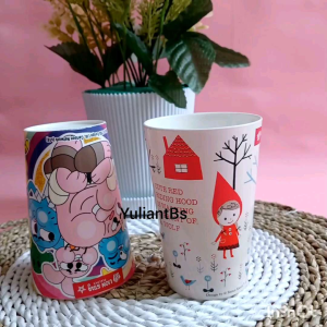 Gelas Minum Anak 300 ml Lion Star Cangkir Plastik Motif Lucu Mug Bisa di jadikan Hadiah Kado