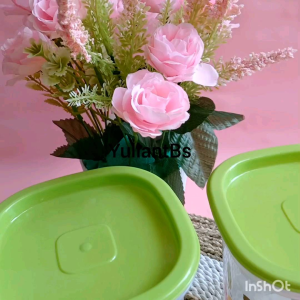 Toples Cantik Motif Bunga Bunga ukuran Standar Tebal Warna Tutup Acak 19 L Scotia Green leaf Toples Kue Kering