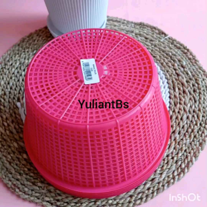 Keranjang Bulat Serbaguna Wakul Plastik Besek Selametan Wakul Bawang Serbaguna DX Tantos Ada warna Pink Dan Oren