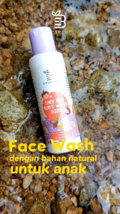 Beserum Face & Body Wash Natural Kids - Sabun perawatan kulit wajah badan bayi dan anak