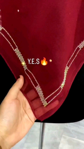 Bawal Cotton Batu tabur  Jalur Copy Swarovski Manik Cotton Voile Bidang 45 Corak Borong Murah Hijab Scarf