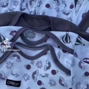 39 PCS paket lahiran Seri Ungu Taro newborn 0-3 bulan