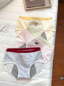 Hi.sweetie🎀[Ready Stock] Teenage Girls Menstrual Period Panties Mid Waist Cotton Leak-Proof Anti-Leakage Underwear