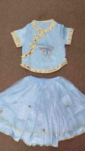 READY STOCK Kids Children Chinese Traditional Dress Chinese Festival Costume Chinese New Year Attire Pakian Tradisionalse Cheongsam Dress for Girls - Traditional Style Short Sleeve Blue New
