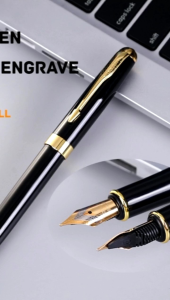 CUSTOM Engrave Name Metal Signature Pen Fountain Pen 0.5mm Ball Point Pen Premium  Gift Pen