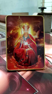 Tranh để bàn Địa Tạng Vương Bồ Tát tranh gỗ tráng gương phật giáo hàng sẵn giao nhanh