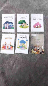 10 Pcs Kartu Ucapan Lebaran Idul Fitri Portrait